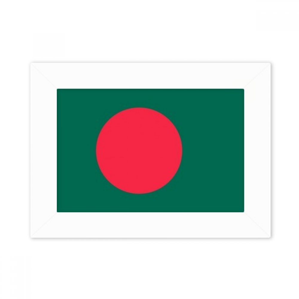 Cadre photo 10x15 bureau blanc motif drapeau Bangladesh art Asie pays peinture