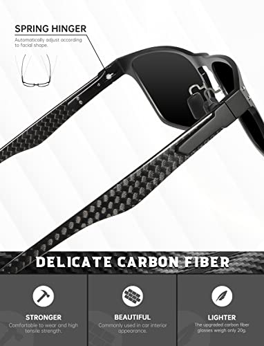 Image of ANYLUV Mens Sunglasses Polarized Upgraded Carbon Fiber Temple Sun Glasses Fashion Driving with UV Protection