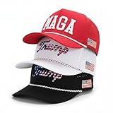 Curves & Clubs Trump Golf Hats 3-Pack – MAGA Red, White & Black Funny Golf Hats– Perfect Golf Gift Bundle