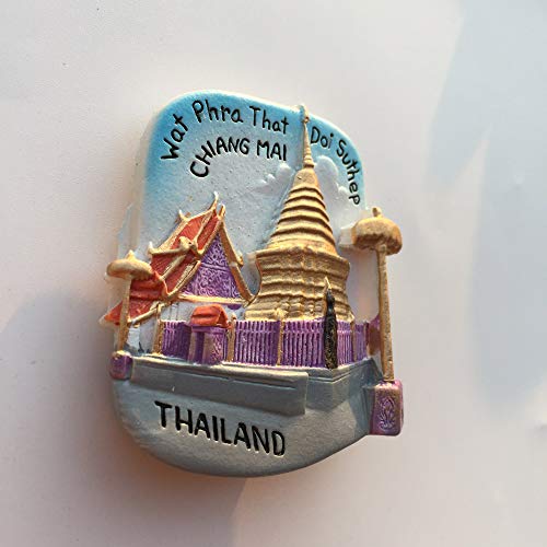 Imán Decorativo 3D Chiang Mai Tailandia Resina 6x5.5 cm miniatura 4