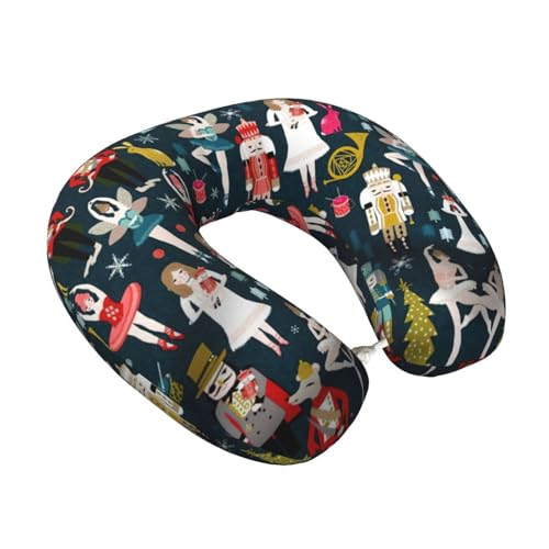 Almohada de viaje espuma viscoelástica U 25 cm x 30 cm miniatura 2