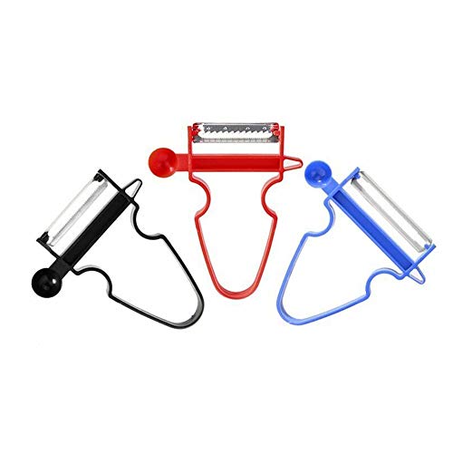 Decdeal Conjunto de 3 peças de descascador de frutas multifuncional para cozinha, prático descascado