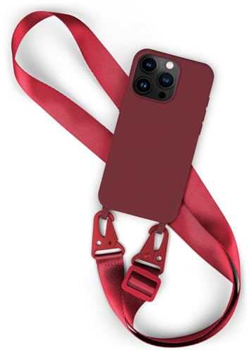 Chaîne de téléphone portable Apple iPhone 15 Pro, étui robuste avec cordon nylon amovible