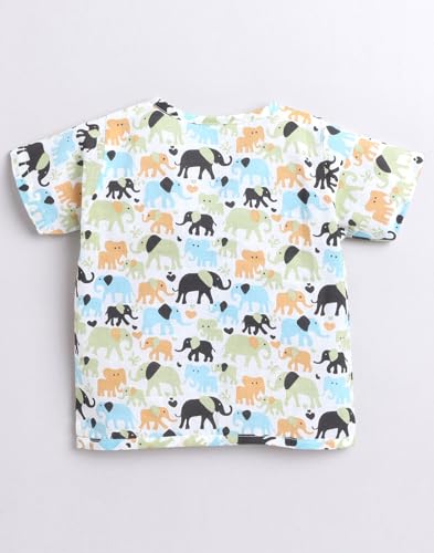 Image of POLKA TOTS 100% Organic Muslin Jhabla for Baby Boys & Girls | Unisex Half Sleeves Front Open Vest for Infants | Ultra-Soft, Breathable & Lightweight Summer Jabla Set | Regular Fit (Pack of 3)