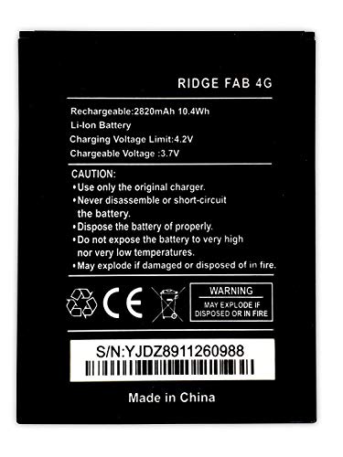 Batterie compatible pour Wiko Ridge Fab 4G - Capacité 2820 mAh