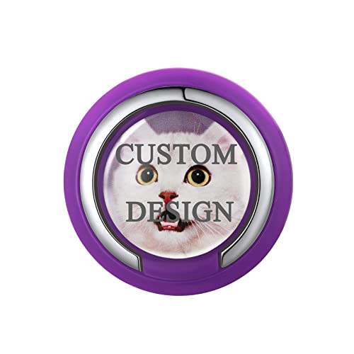 Purple Finger Ring for Phone Portable Customized Phone Ring Holder Finger Grip Bracket Stand Compatible with Any Smartphone 06. purple