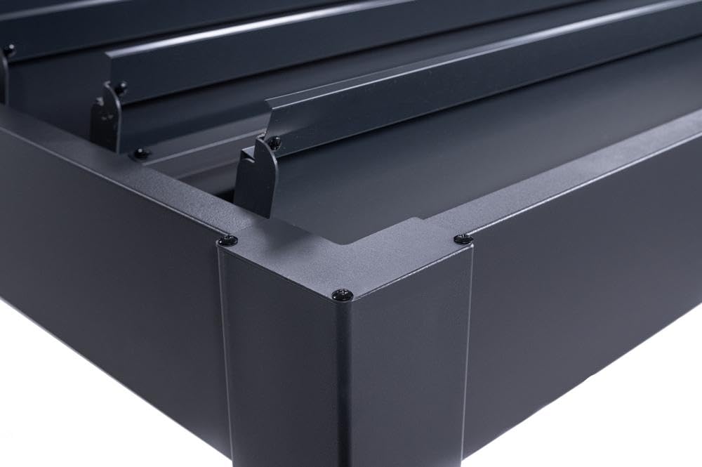 CAZEBOO Bioklimatische Pergola Piana 4x3m 12m² Anthrazitgrau Aluminium Freistehend - Pergola Garten mit Verstellbaren Lamellen 110° - Wetterfeste Terrassenüberdachung Stabil Windresistent