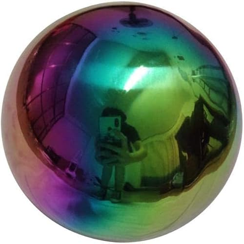 RDAHSUEHH Garden Mirrors Colourful Stainless Steel Hollow Spheres Seamless Gazing Globe Mirror Polished Hollow Ball Reflective Garden Sphere (30cm)