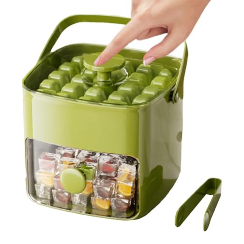 Bandeja de Hielo con Tapa para Congelador | Preparación de Café Frío en Doble Capa | Cubitera con Tapa - para Hogar Oficina Apartamento Autocaravana Bar Cóctel Verano Propietarios Anfitriones Club