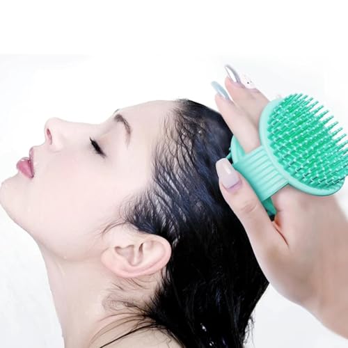 Image of Silicone Body Scrubber & Bath Brush for Deep Cleaning and Exfoliation | Soft Bristles, Non-Slip Grip, Hygienic & Reusable Body Exfoliator for Men & Women (Shampoo brush)