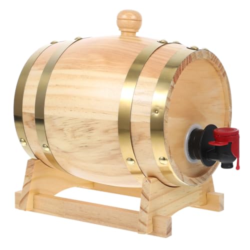 Cabilock Sturdy Wooden Wine Barrel 0.8l Bar Beer Storage Red Wine Dispenser Beer Barrel Wine Aging Barrel St
