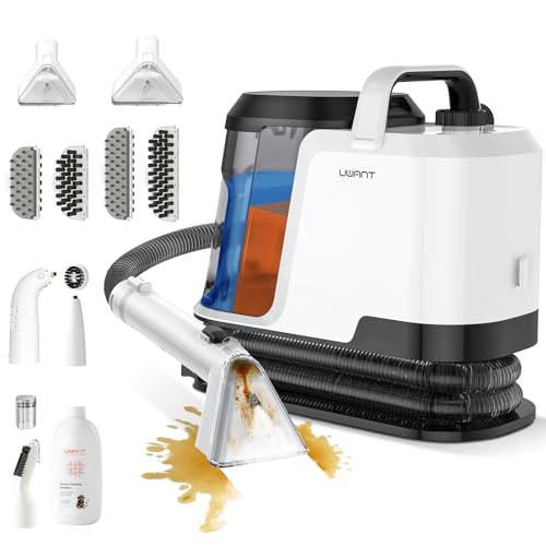 Uwant Y100 Steam 3-en-1 Shampouineuse, Nettoyeur Canapé Tissu 18KPA, 1750W, Nettoyeur Vapeur 100°C, à l'Eau Chaude 65°C, à l'Eau Froide, Auto-nettoyage, 7...