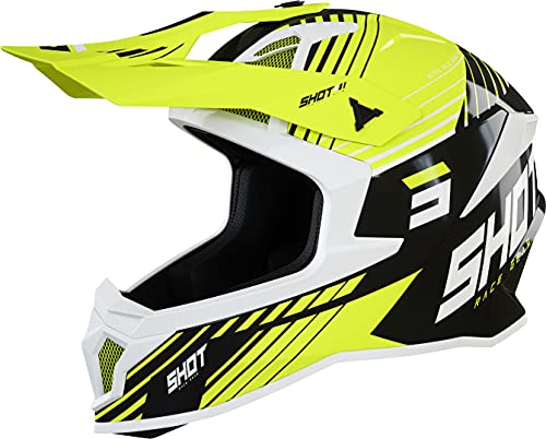 SHOT Lite Fury Casco motocross (Black/Yellow,M (57/58))