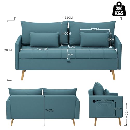 Catálogo de Sofa Cama Azul los más solicitados. 15 Imagen adicional