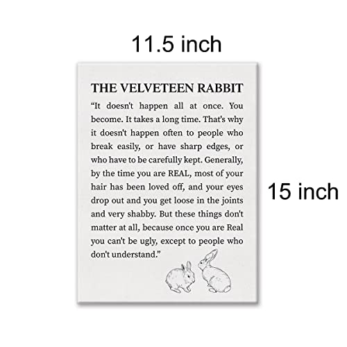 Moiol Velveteen Rabbit Canvas Wall Art, Inspirational Quote Love Literary Print Framed Poster 12 X 15 Inch Painting Decor For Home Nursery #TOP1