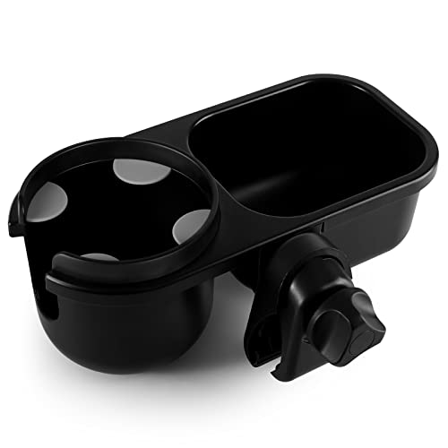 Image of Accmor Stroller Cup Holder with Tray, Universal Cup Holder Tray for Uppababy Nuna Doona Strollers, Bottle Drinks Holder for Stroller, Wheelchair, Walker