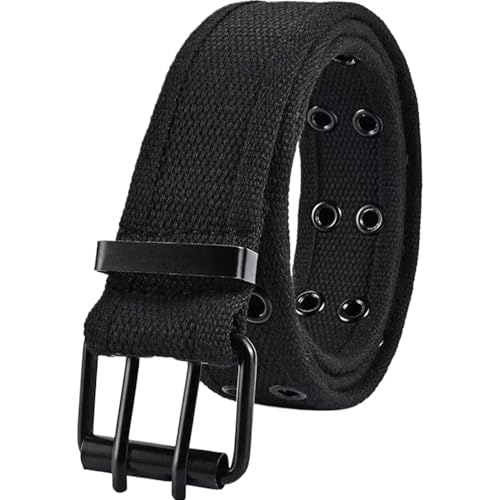 Canvas Belt Web Fabric Casual Belt with Alloy Buckle for Men Women Belt Fashion Double Prong Belt Classic Casual Belts Work Belts For Jeans Pants