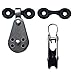 2 X 25mm Stainless Steel Pulley Block for Kayak Anchor Trolley Kit with Two Pad Eyes for Free