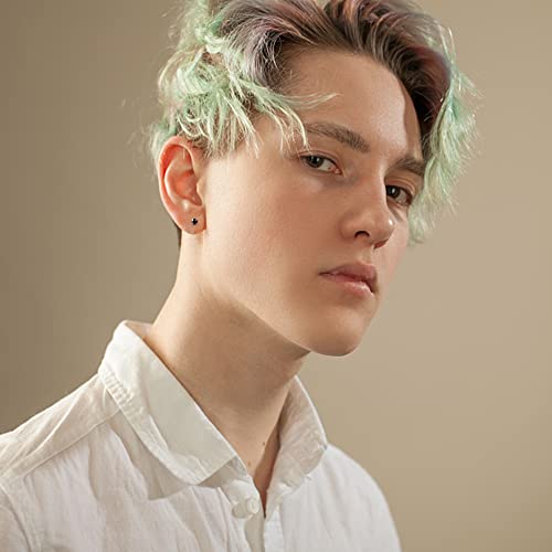 Subiceto 6 Pairs Of Titanium Surgical Stainless Steel Stud Earrings Set For Women Men Hypoallergenic Cubic Zirconia Studs Earrings 20G Cartilage Tragus Flat Back Earrings Piercing Jewelry 2Mm #TOP2