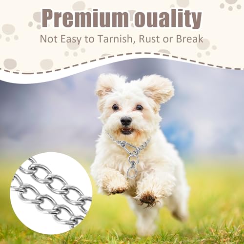 40cm Kettenwürger für Hunde, Kettenhalsband Hund, Hundehalsband Kette Edelstahl, Hundehalskette Verstellbare Hundekette mit Verbindungsverschluss für kleine mittelgroße Hunde Spazieren Gehen