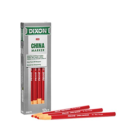 Dixon 00079 China Markers, Red, 12-Pack, 7 X 2.2 X 0.8 Inches #TOP1