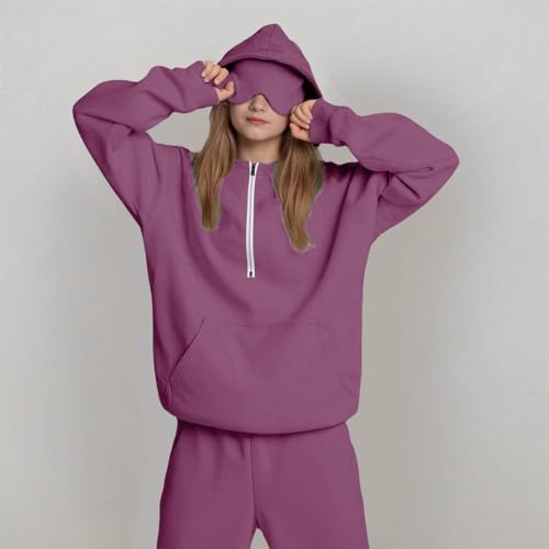 Kids Girl Boy Brunch Half Zip Up Jackets Hood Outfit Sweatshirts for Child Long Sleeve Pullover with Hood Plain Fall Winter Hoods 2025 Clothes Y2K 5 Years2