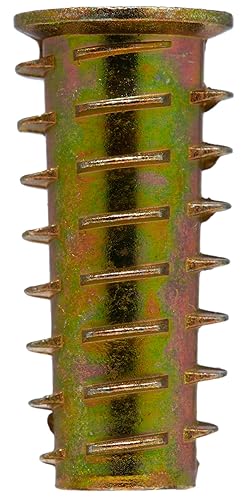 YoiYee M8 x 30mm Wood Insert Hex Socket Nuts - Threaded Flanged Hex Socket Nut Insert for Wood Furniture DIY Projects - 18 Pack