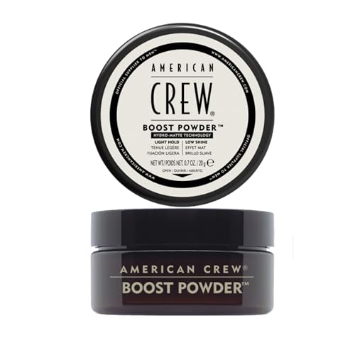 American Crew Boost Powder, Polvere Styling Volumizzante Uomo, Tenuta Leggera & Finish Opaco, Dona Corpo, Spessore e Volume ai Capelli, 10g