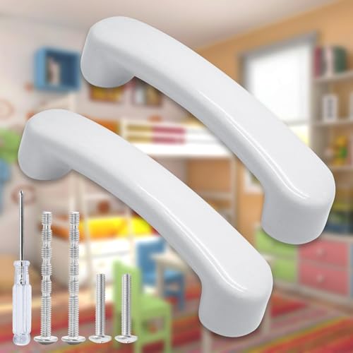 Boutons de commode en forme d'arche céramique blanche 7,6 cm faciles à poser - 3