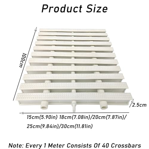 Cubierta de drenaje rectangular para calzadas y patios con sistema de rejilla de piscina 4