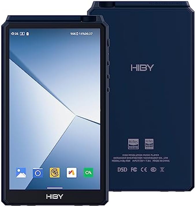 HiBy R6 III Digital Audio Player MP3 MP4 Player with Class A&AB Dac Amp Android 12 Bluetooth 5.0 WiFi 2.4G+5G 4500mAh(Blue)