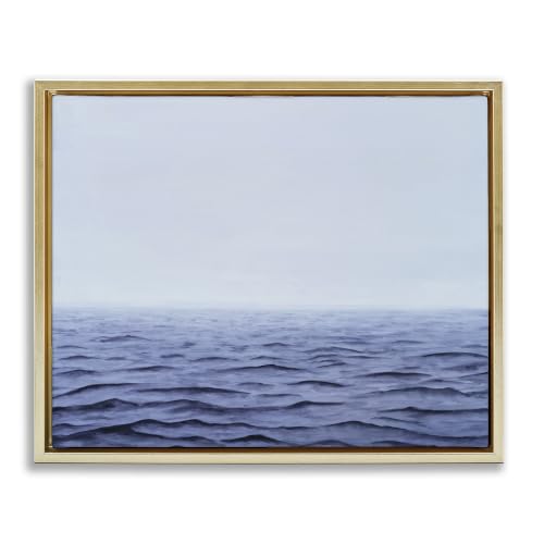 Ocean Horizon Soothing Blue Waves, 16 x 20 Inch Canvas in Floater Frame