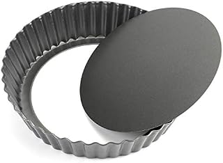 Tosnail 9.5" x 2" Nonstick Tart Pan Quiche Pan Pie Pan with Removable