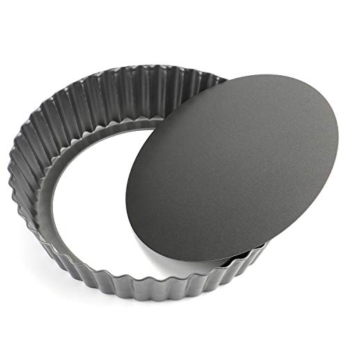 Tosnail 9.5″ x 2″ Nonstick Tart Pan Quiche Pan Pie Pan with Removable Bottom