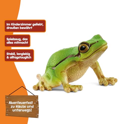 schleich WILD Life | Europäischer Laubfrosch 14882 | detailgetreue Tierfiguren | Zoo Spielzeug | tolles Geschenk für Jungen und Mädchen | Deko für Geburtstag | Spielfigur ab 3 Jahren | 4 x 5 x 3 cm