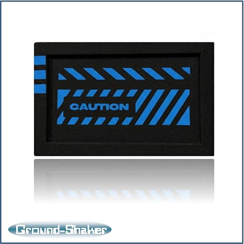 Image of 30HZ Reinforced Competition Single Ported Sub Box Sub Woofer Enclosure Speaker Box Car Audio Subwoofer Ground Shaker Box Ground-Shaker (Caution Blue, 10 inch)