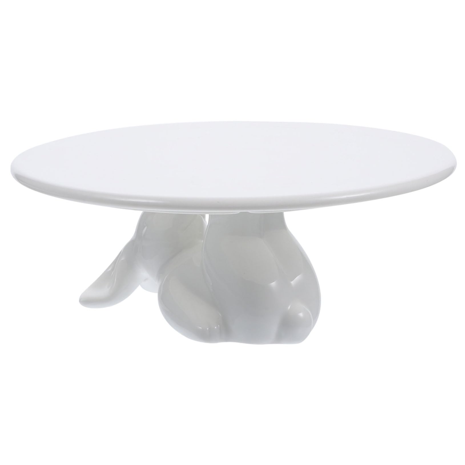Assiette céramique lapin blanc Healvian pour gâteau et dessert design créatif chic