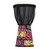 Tambor de Mano Africano, Dibujo de Bricolaje de Tambor de Mano de 4 Pulgadas para Entretenimiento Diario