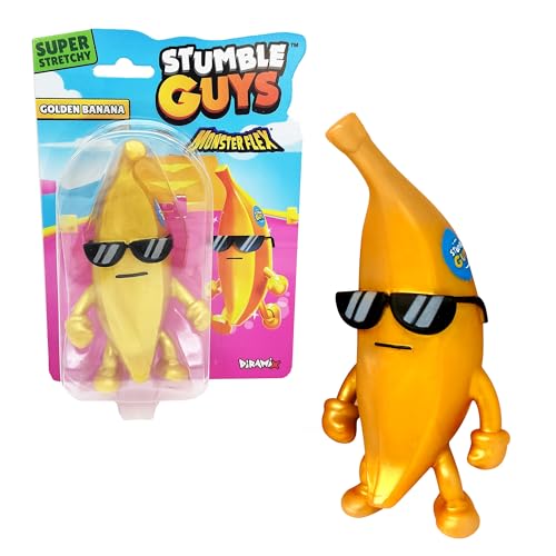 Bizak Monsterflex Stumple Guys, Videogioco, Golden Banana, Bambola super estensibile ed elastica, 15 cm, 16 modelli da collezionare, per adulti collezionisti e bambini dai 4 anni (64390006-2)