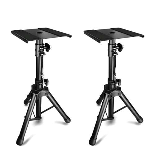 Vonacme スピーカースタンド pc スピーカースタンド65CM-110CM高さ調節 伸縮式本棚 2本セット
