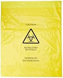 KaysMedical Abfallbeutel, biologische Gefährdung, mit selbstklebendem Verschluss, 355 x 381 mm, Packung mit 50 Stück