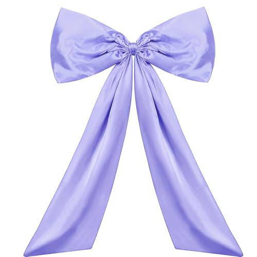 Wavwavw Bow Decor Large Bow for Room, Coquette Giant Ribbon Tie for Birthday Party Backdrop Wall Decor(Lavender Purple,24 x 36 Inches)