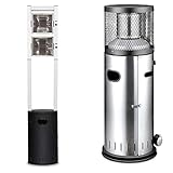 Enders® Terrassenheizer Gas ECOLINE PURE, Gas-Heizstrahler 5640, Terrassenstrahler mit Ultra Brenner-Technologie, Transporträder, Umkippsicherung & Enders® Terrassenheizer Gas POLO 2.0