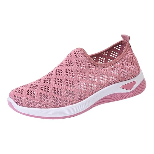 Baskets plates en maille femme mocassins de marche d'été