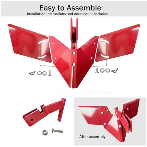 15683 Hiller-Furrower Rear Tine Tillers Kit for Large and Small Land Reclamation,Adjustable Plow Wing,with Adapter,Easy to Install,Including Installation Accessories - Thumbnail 5