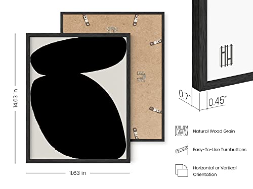 Haus And Hues Black Abstract Painting Aesthetic Wall Art- Set Of 6, Modern Abstract Wall Art Black And Gray, One Line Abstract Art, Geometric Print Wall Art, Minimalist Wall Art (11X14, Black Framed) #TOP2