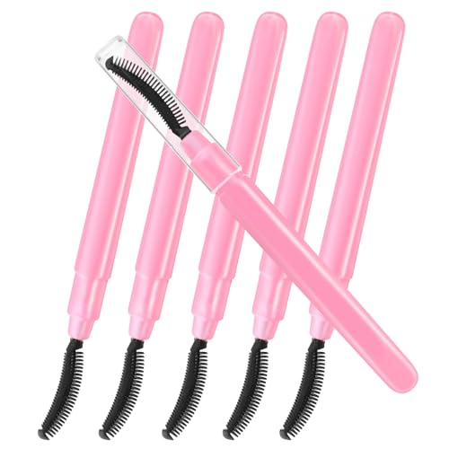 MOTHNUR 6 pezzi Pennelli Silicone per Ciglia con Copertura Protettiva Scovolini Mascara Multiuso per Occhi Spazzole per Sopracciglia ed Estensione Ciglia Strumento Professionale per