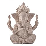 MRXFN Aquarium Dekoration 4X Buddha-Statue, Sandstein-Statuen-Idol for Auto, Hindu-Statuen, Idol, Statuen for Wohnkultur
