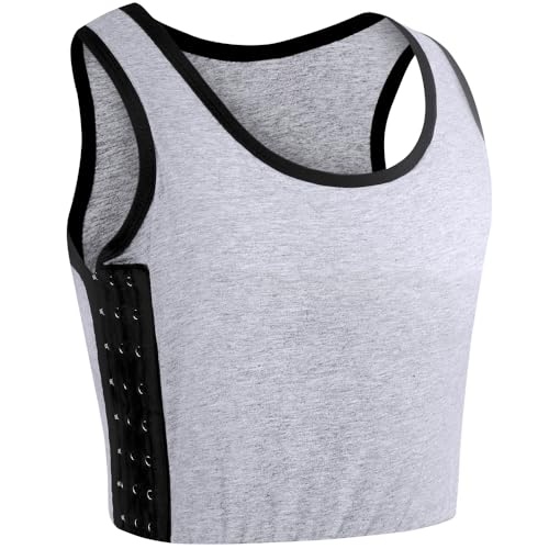 Débardeur transgenre FTM en coton respirant XUJI grande taille M à 6XL