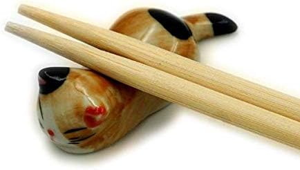 TRUEGOOD Cute Cat Chopsticks Rest Dinner Spoon Stand Knife Fork Holder, Valentine's Day Present (6Pcs Mixcolor)